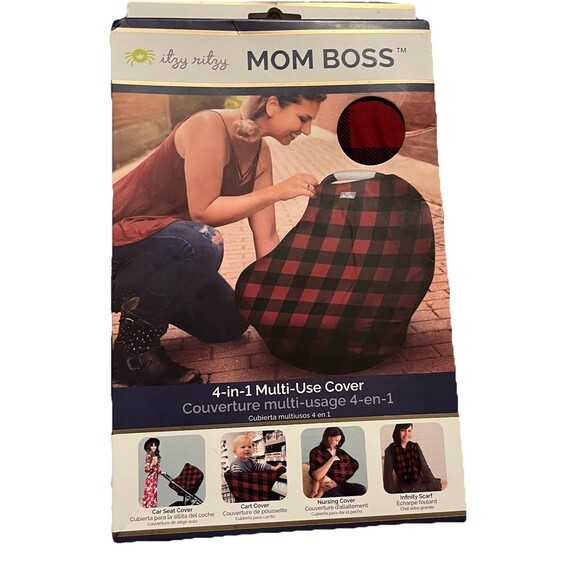Itzy RItzy Mom Boss 4-in-1 Multi Use Cover Buffalo Plaid Out of Stock Fabric NIB - Picture 1 of 3
